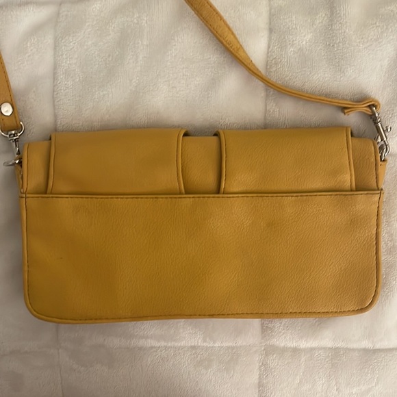 Yellow Faux Leather Shoulder Purse - Picture 6 of 6